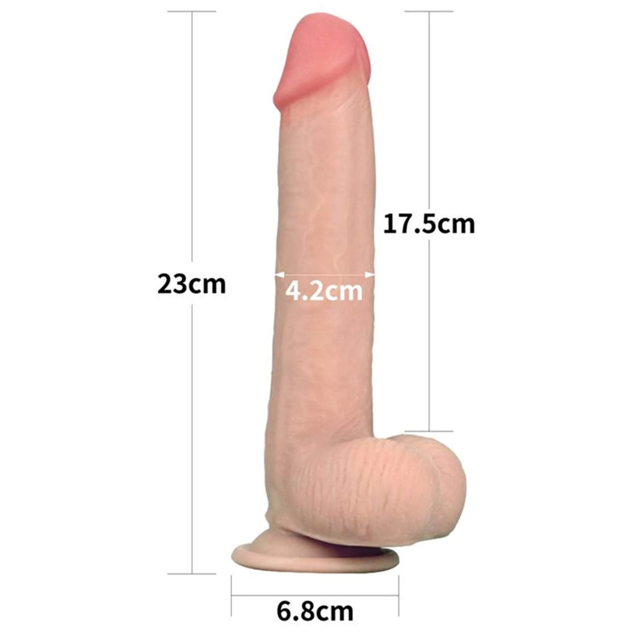 Dildo liukuvalla iholla 17,5 cm - Image 5