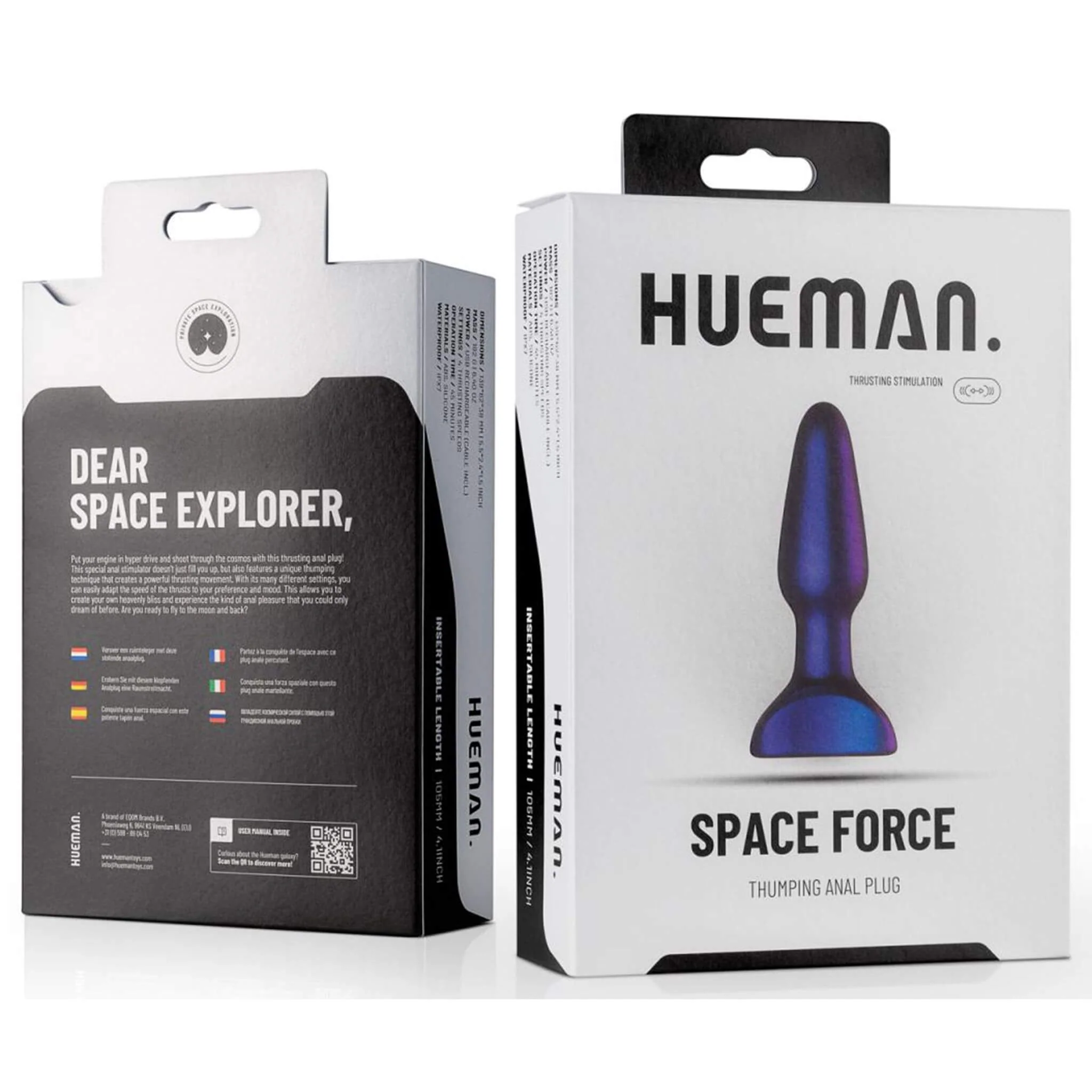 Hueman - Space Force Vibrating and Thrusting Butt Plug - Image 8