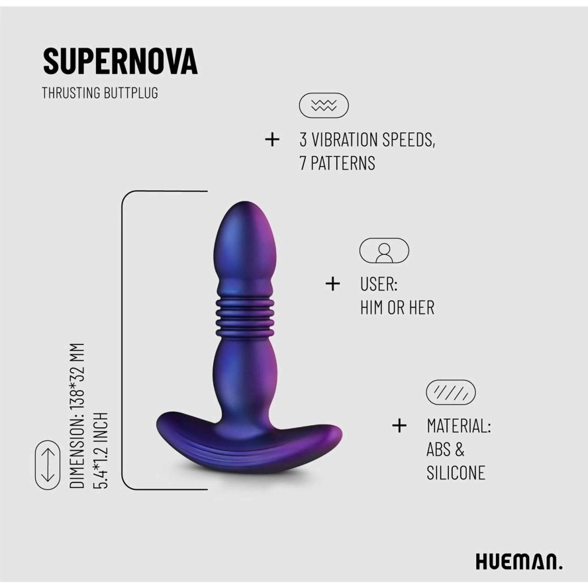 Hueman - Supernova Thrusting Buttplug - Image 5