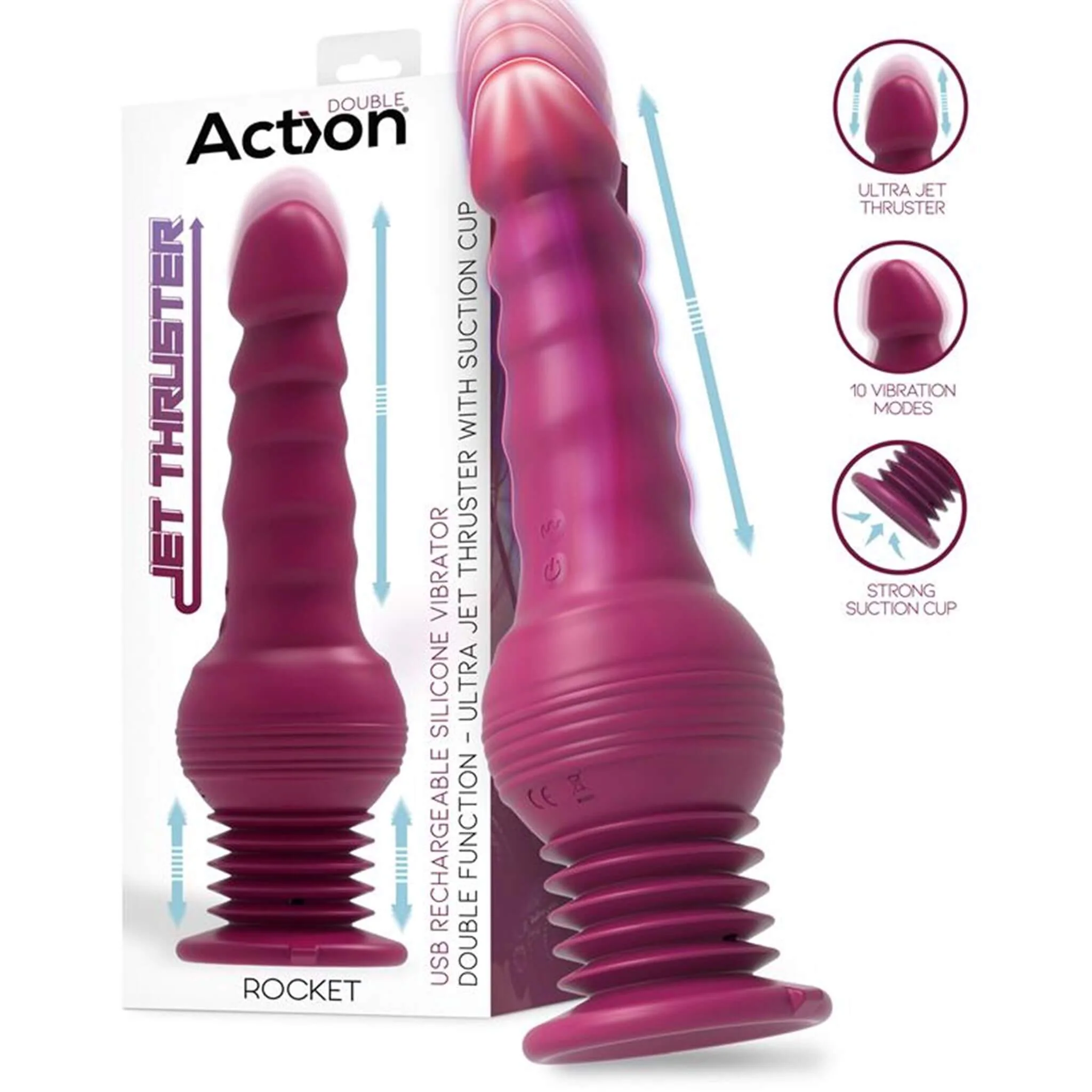 Jet Rocket dildo teleskooppiliikkeellä - Image 6