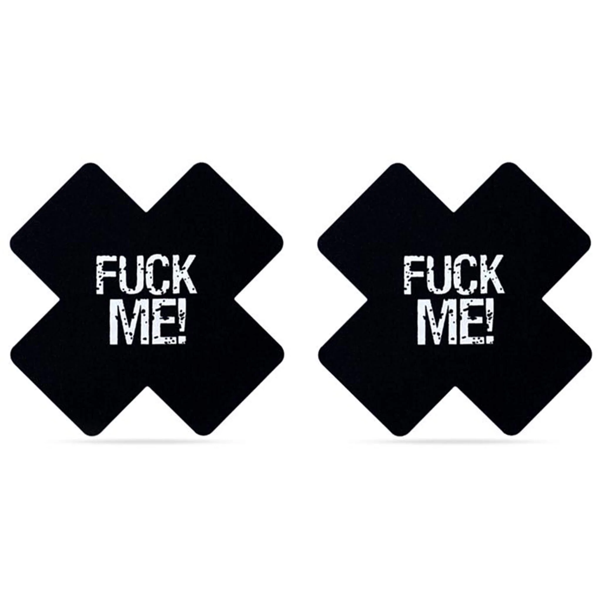 Nännisuojat, musta/pinkit "Fuck me"