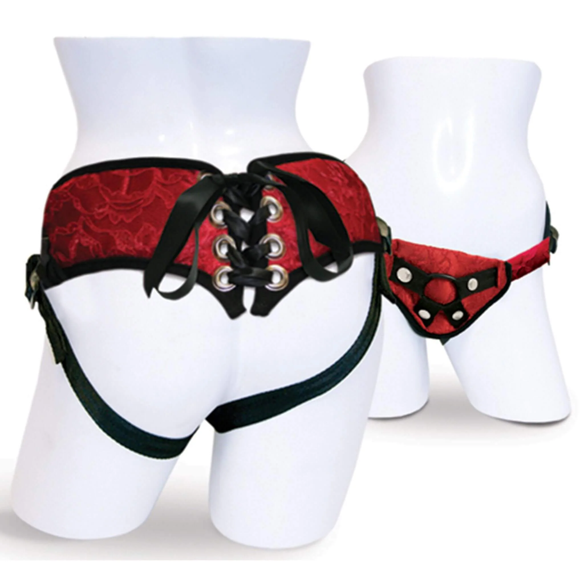 Sportsheets Red Lace Corsette Strap-on
