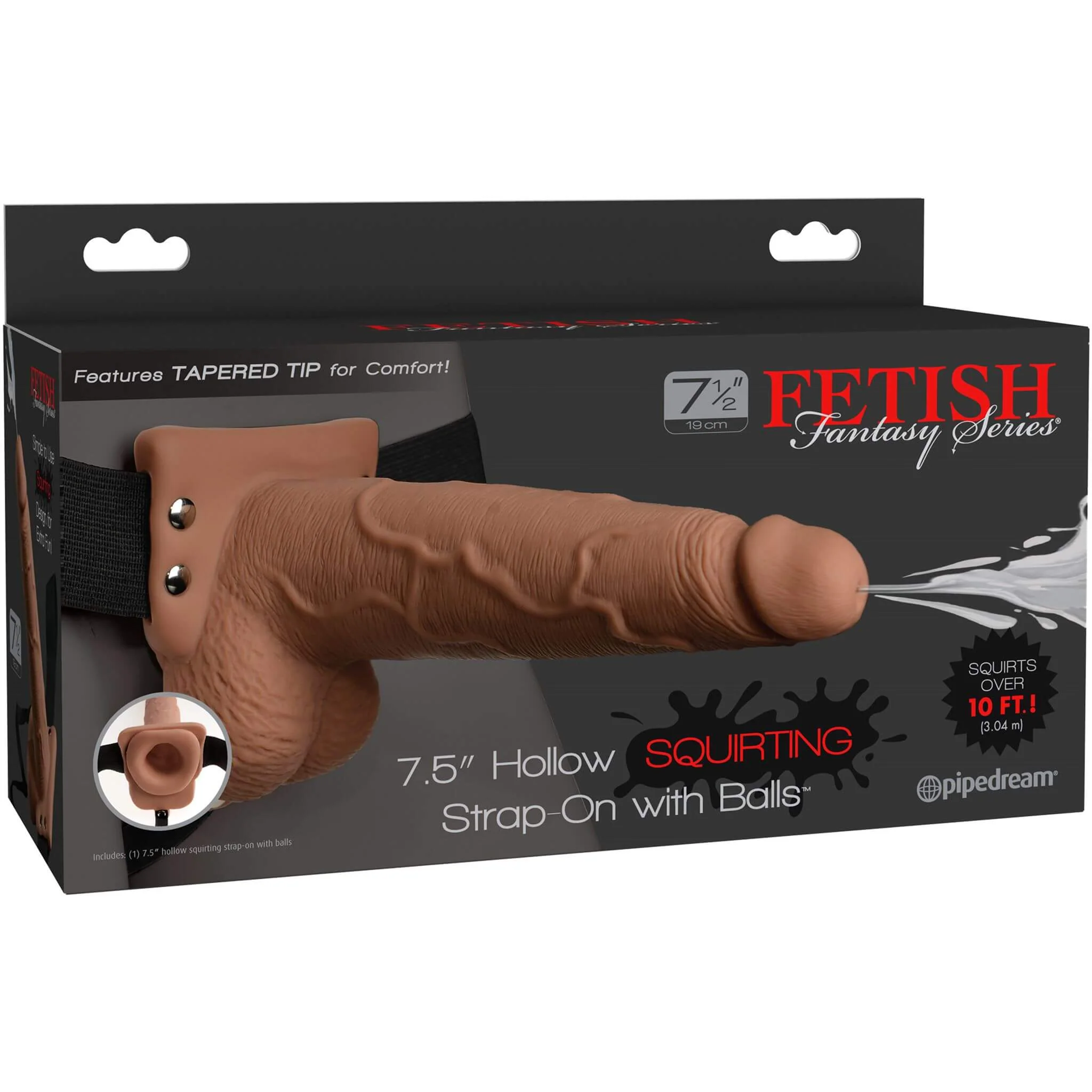 Strap-on vyö + ontto ejakuloiva dildo 19 cm - Image 2