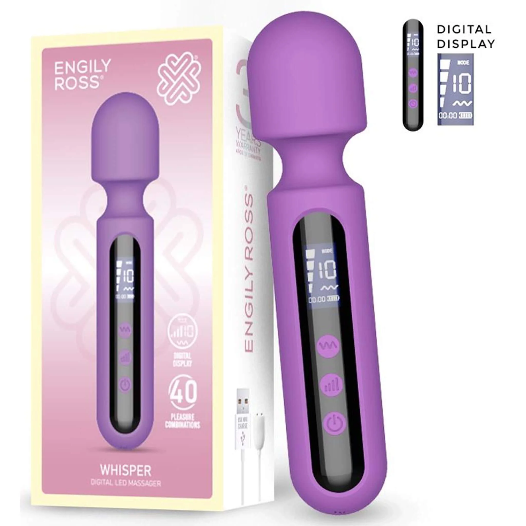 Whisper Wand vibraattori LED-näytöllä - Image 5